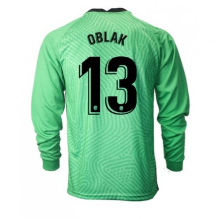 Koszulka Atlético Madryt Jan Oblak 13 Bramkarska Koszulki Piłkarskie 2020-2021 M001 Długi Rękaw